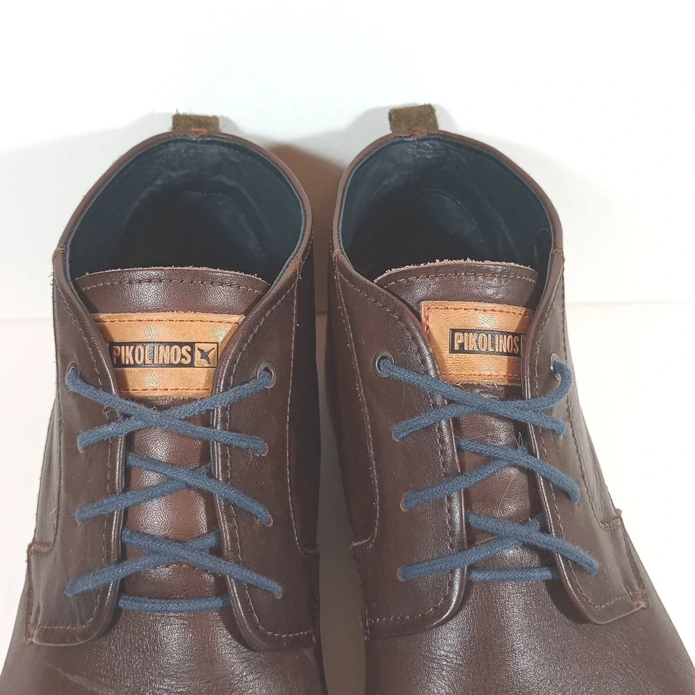 Pikolinos Chukka Boots Mens 46 Brown Good Leather Lace Up Ankle Boots